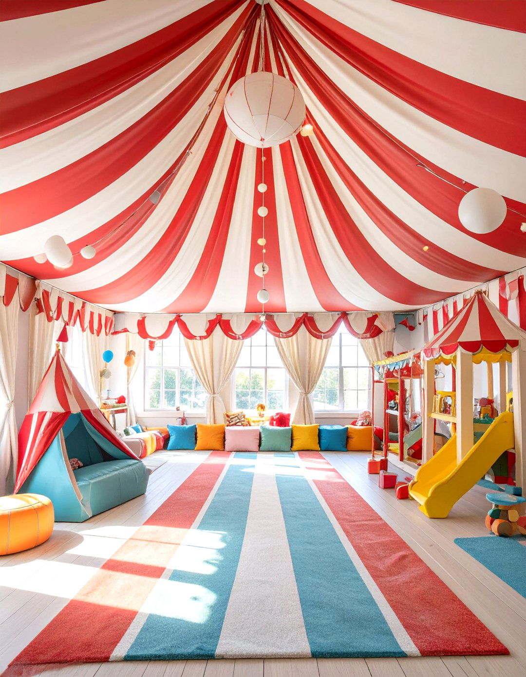 The Circus Tent Game Room - 30 kids game room ideas