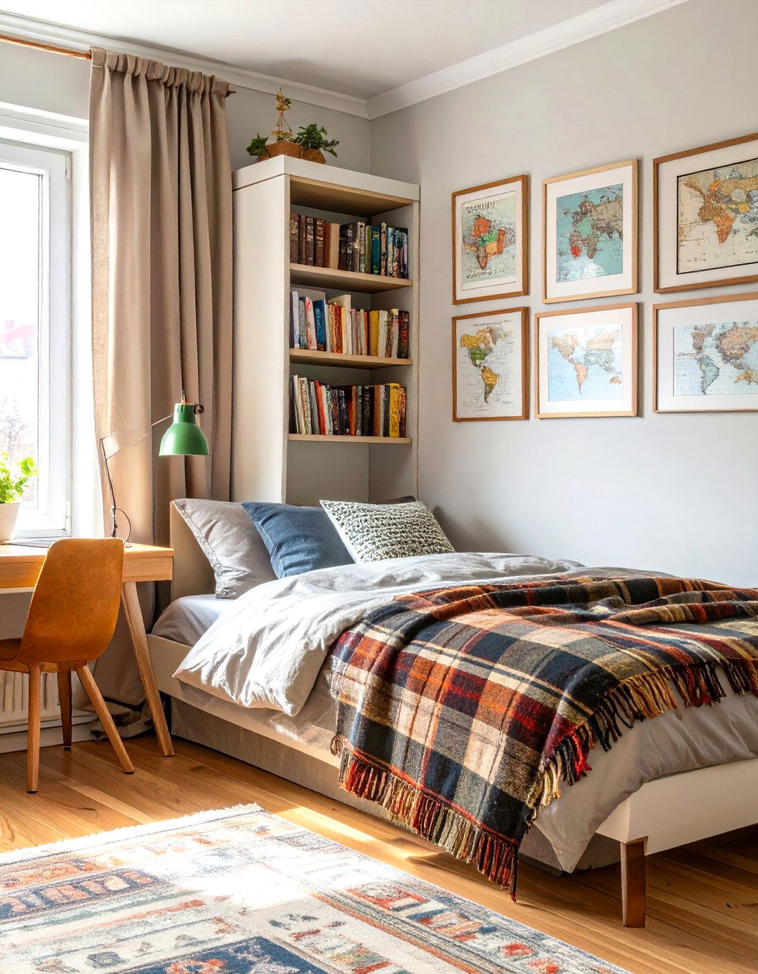 The Classic Academia Dorm Room - 30 dorm room decorating ideas