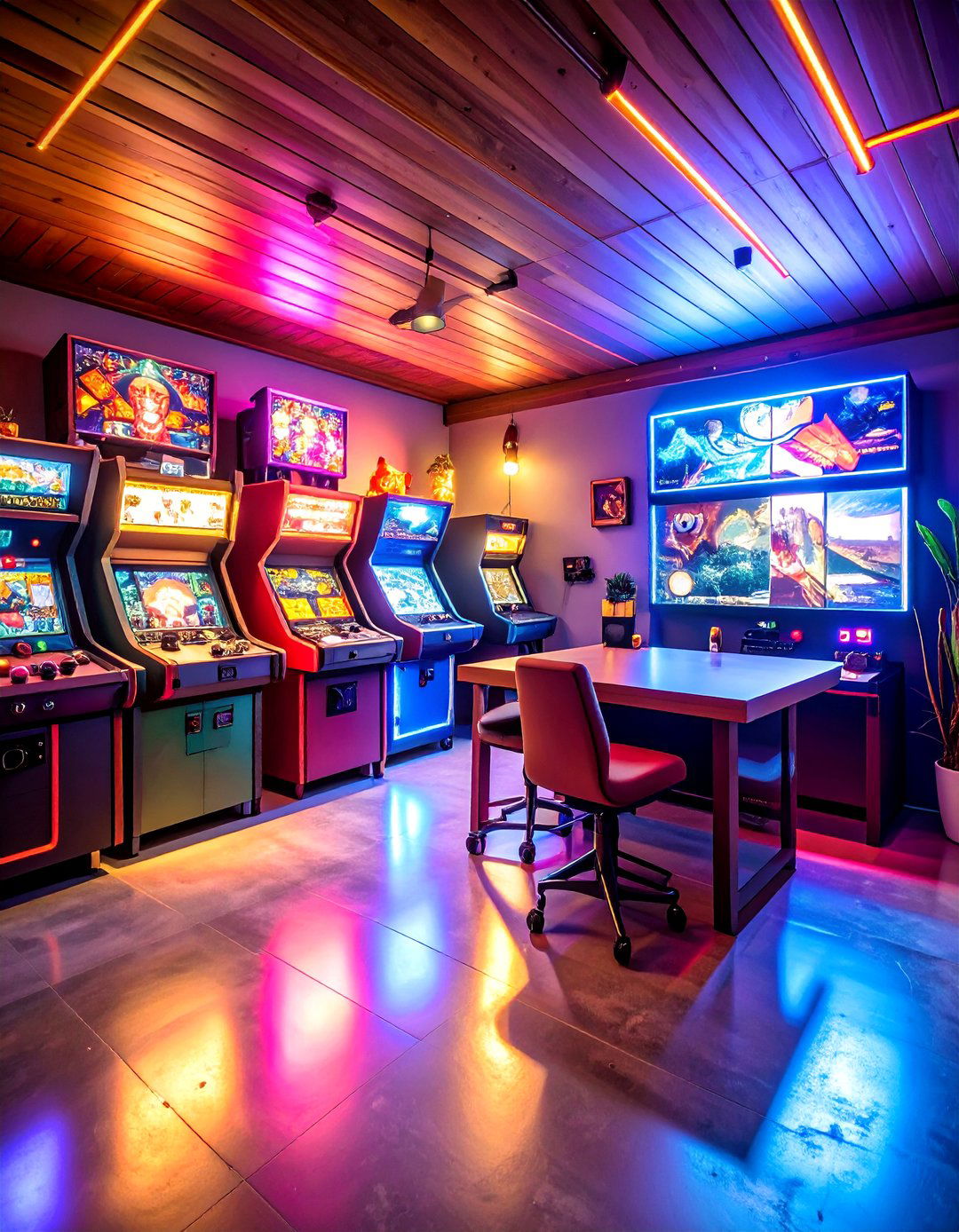 The Classic Arcade and Gaming Hub - 30 2 car garage man cave ideas