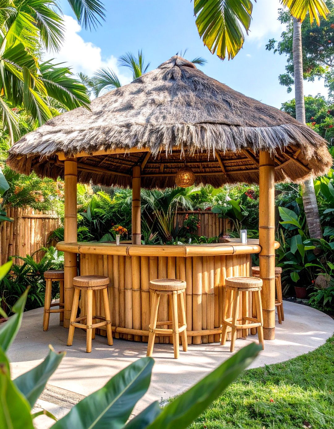 The Classic Bamboo Tiki Haven - 30 backyard tiki bar ideas
