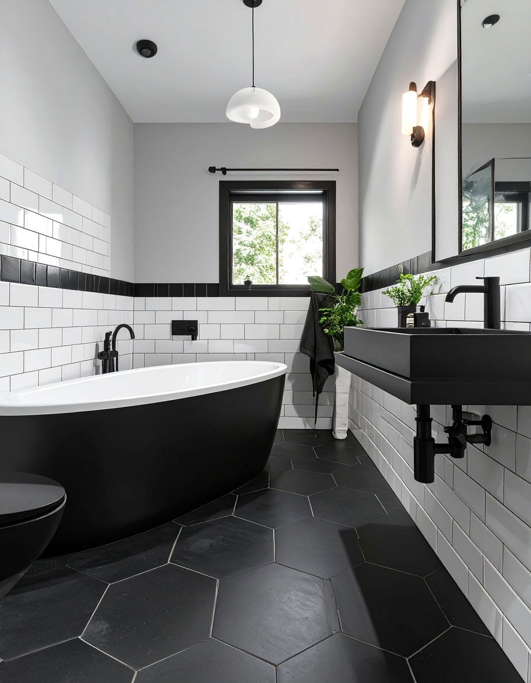 The Classic Black and White Bathroom - 30 bathroom update ideas