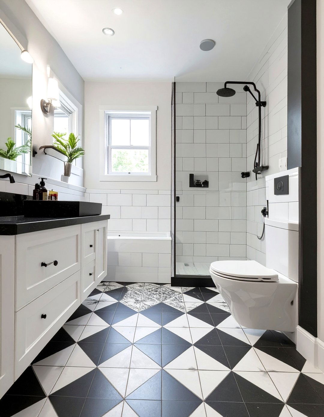 The Classic Black and White Bathroom - 30 master bathroom ideas photo gallery