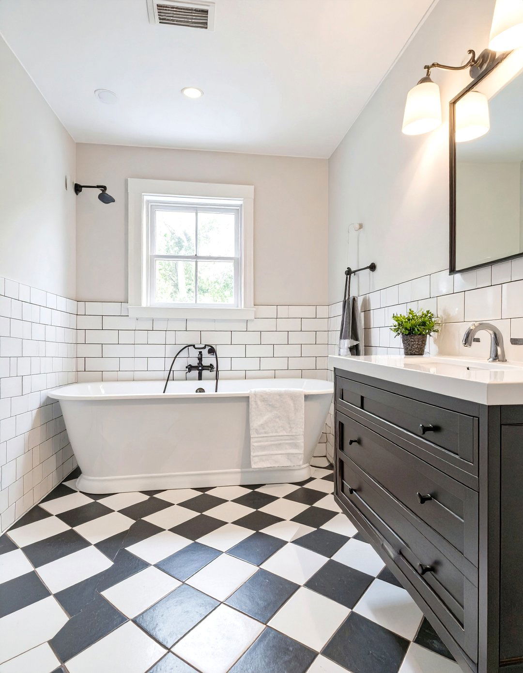 The Classic Black and White Bathroom - 30 bathroom ideas photo gallery