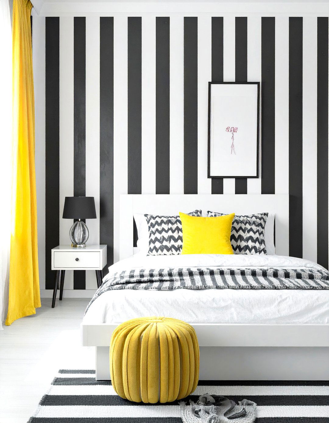The Classic Black and White Room - 30 girl room decor ideas