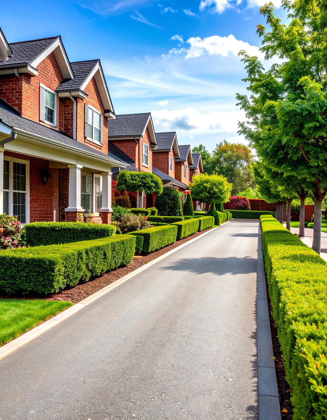 The Classic Boxwood Hedge Border - 30 driveway border landscaping ideas