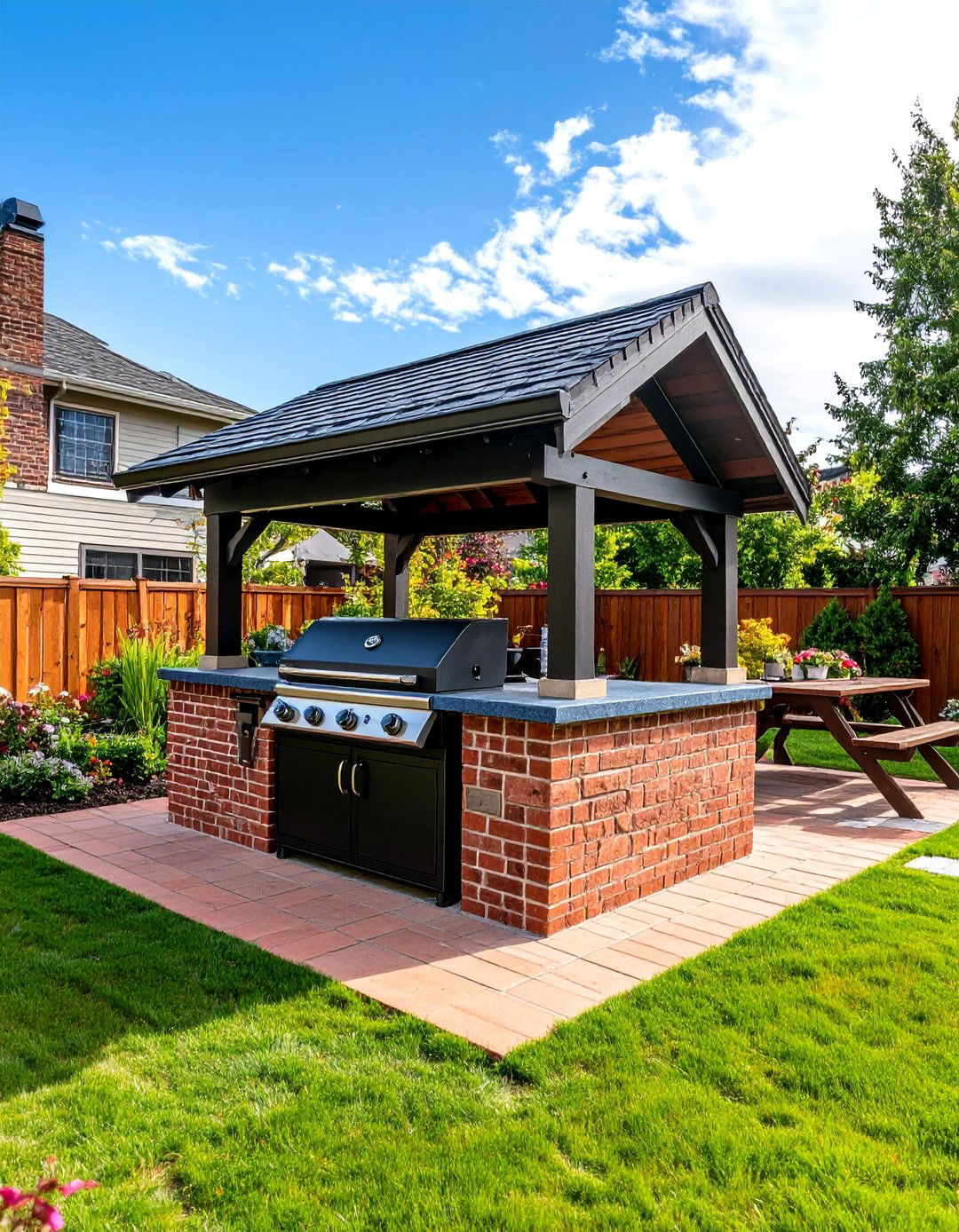 The Classic Brick Barbecue Pit - 30 backyard grill ideas