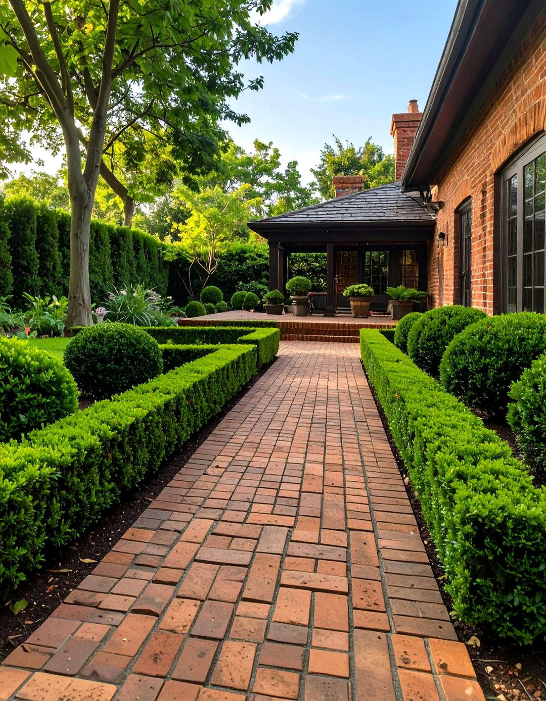The Classic Brick and Boxwood Landscape - 30 buckhead landscape and design ideas