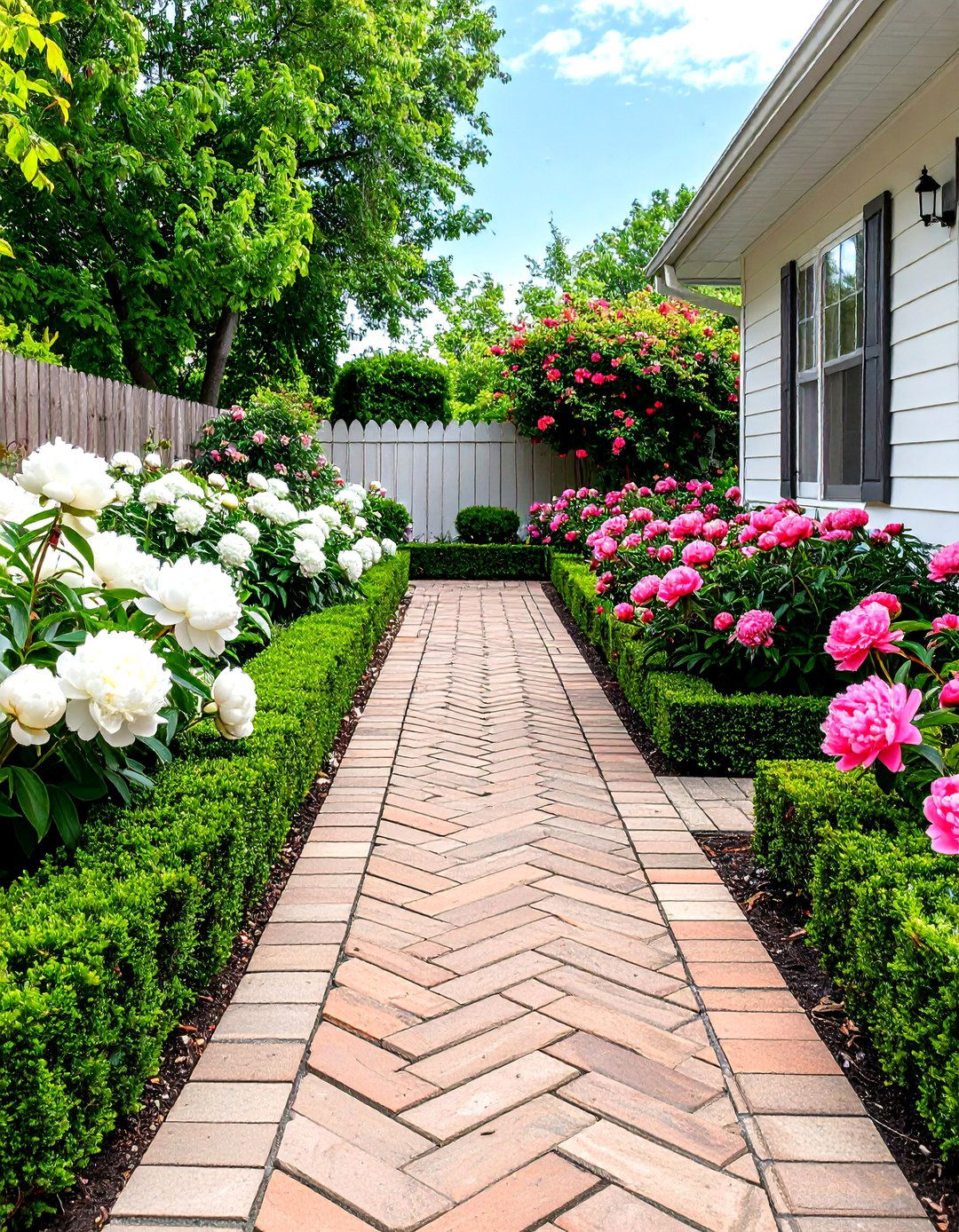 The Classic Brick and Boxwood Look - 30 front yard curb appeal ideas
