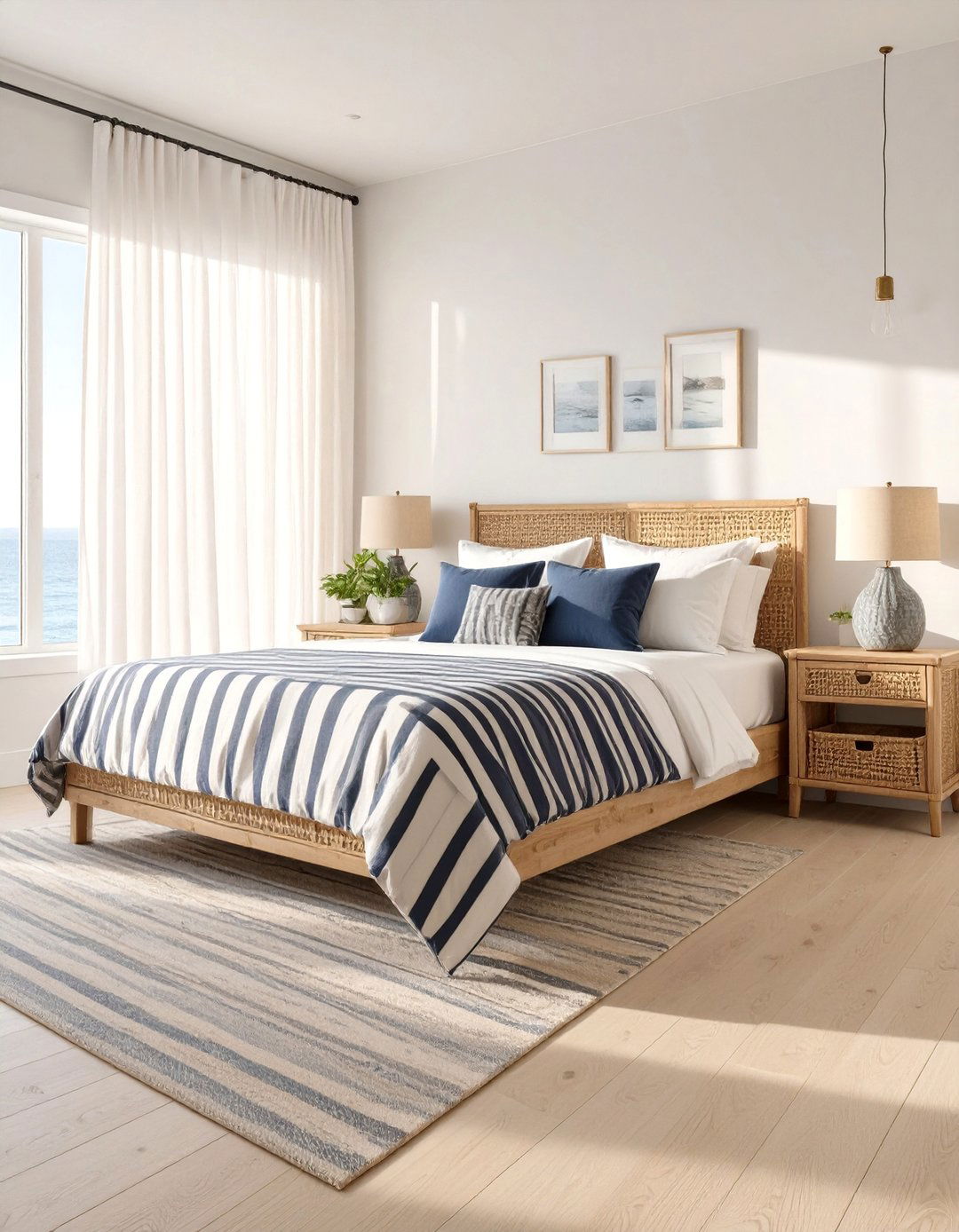 The Classic Coastal Bedroom - 30 blue and white bedroom ideas
