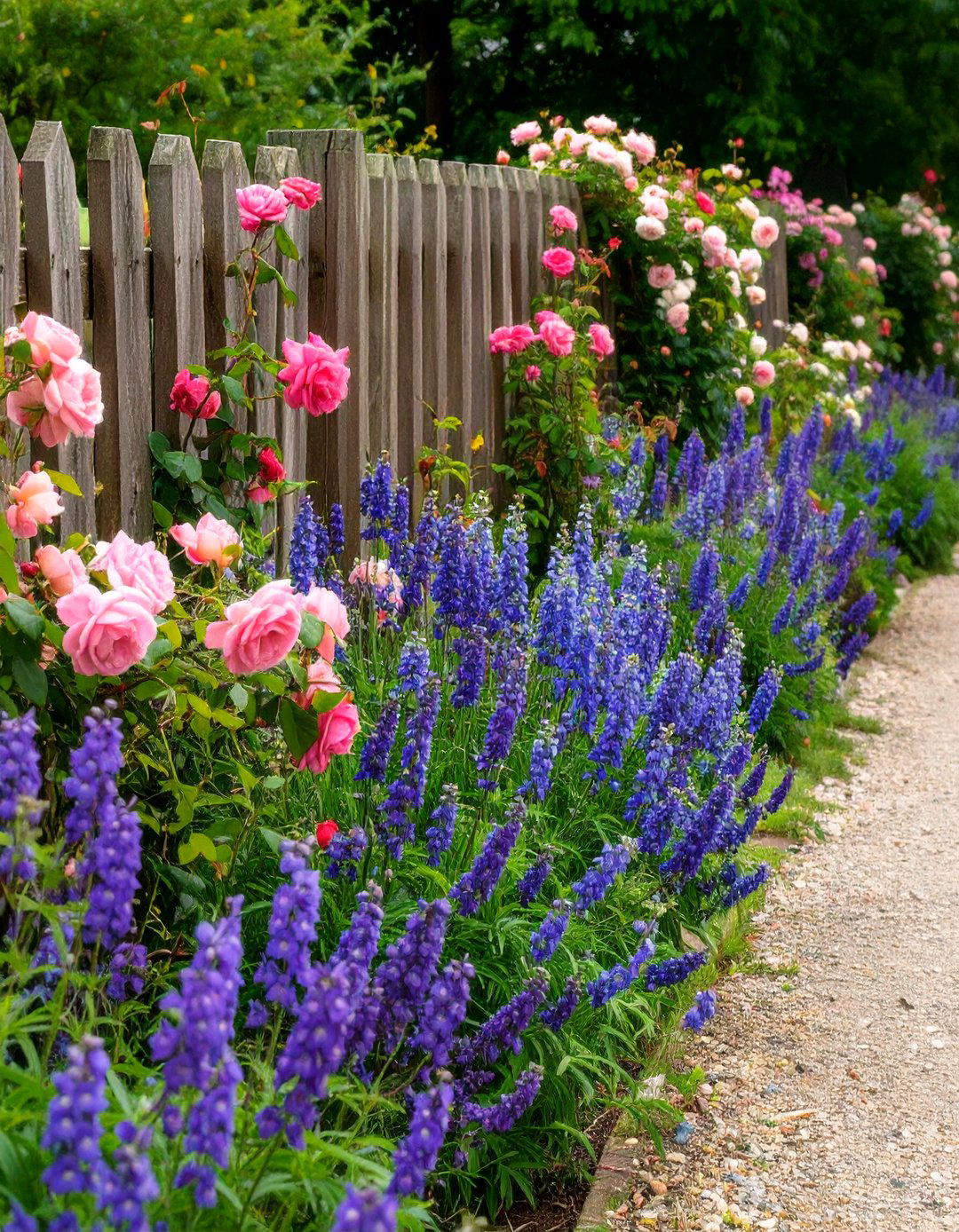 The Classic English Cottage Border - 30 along fence simple backyard landscaping ideas