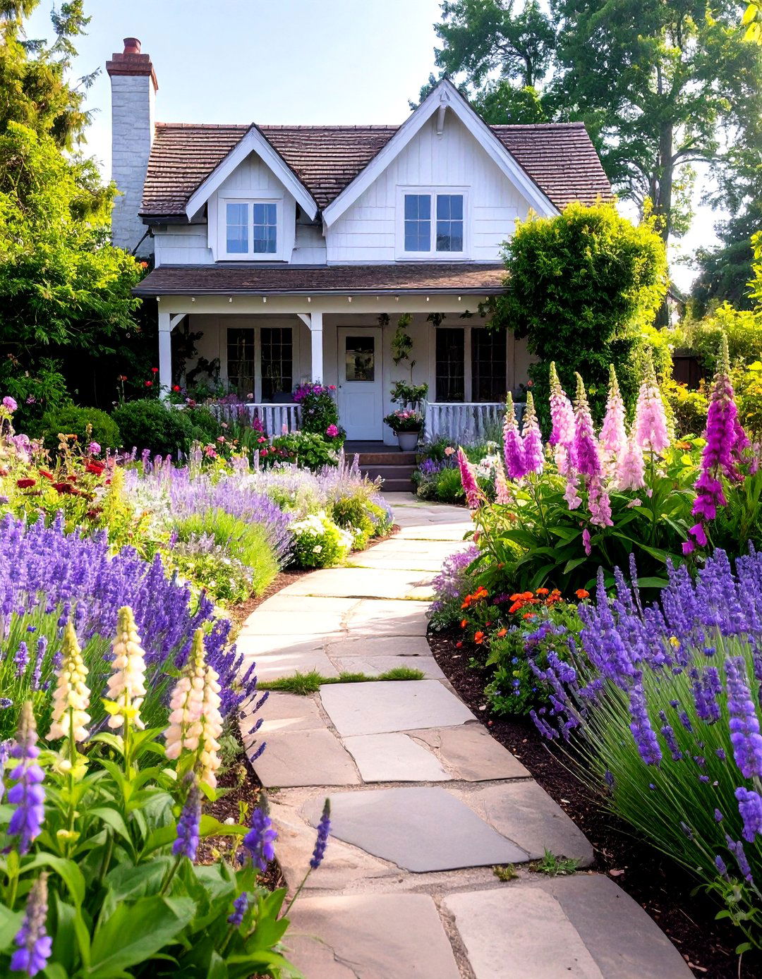 The Classic English Cottage Garden - 30 curb appeal front yard landscaping ideas