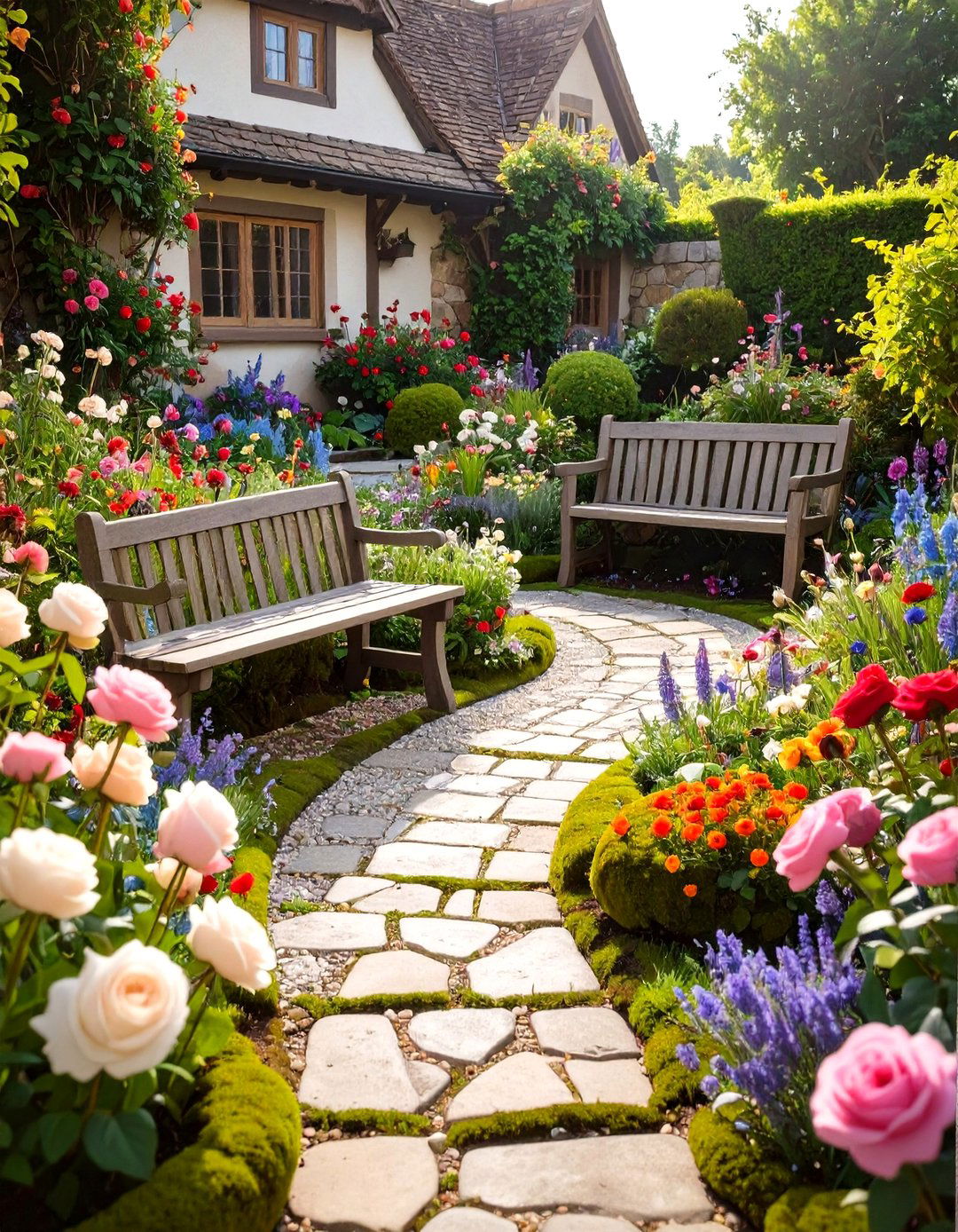 The Classic English Cottage Garden - 30 minecraft garden ideas