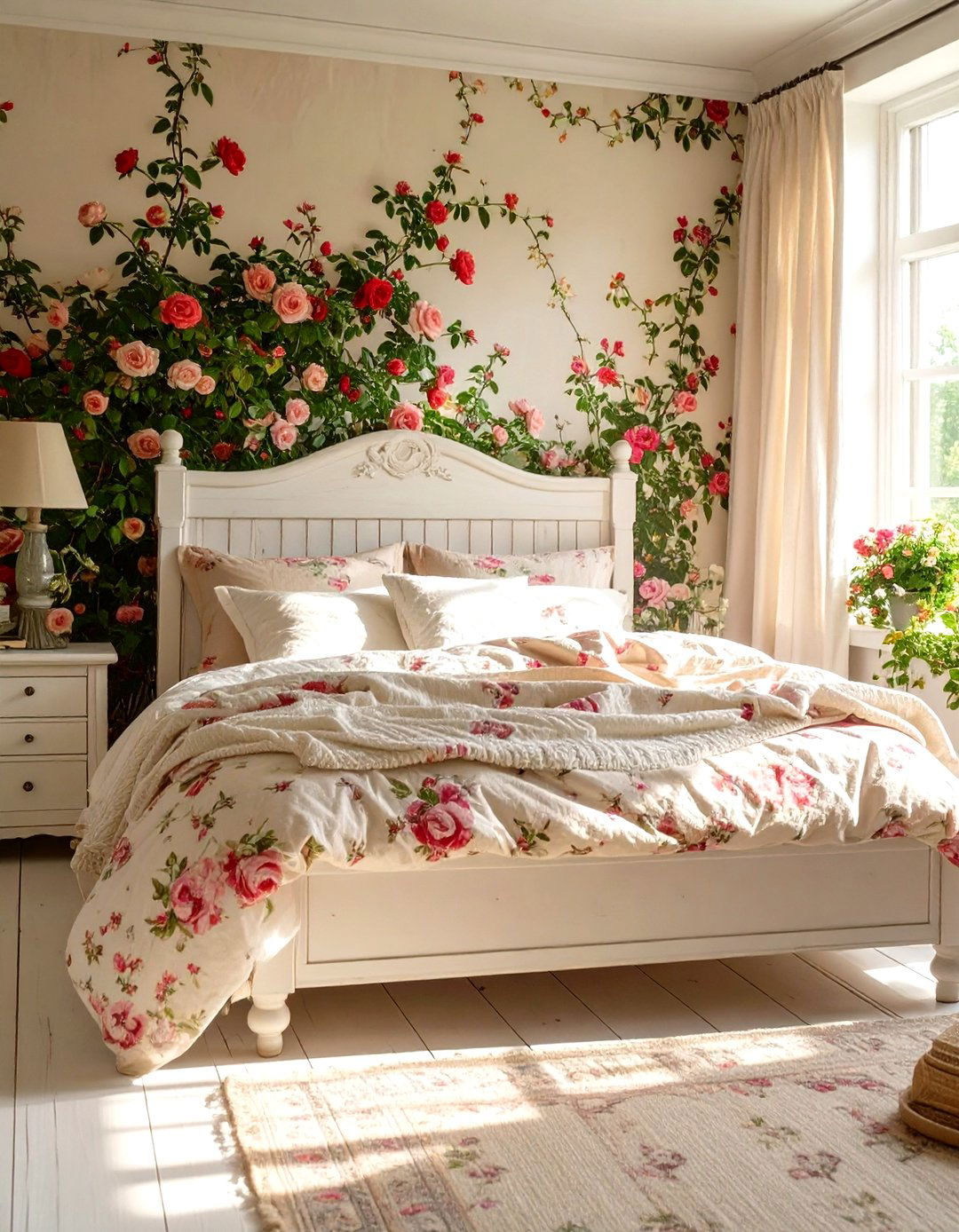 The Classic Floral Garden Bedroom - 30 cottagecore bedroom ideas