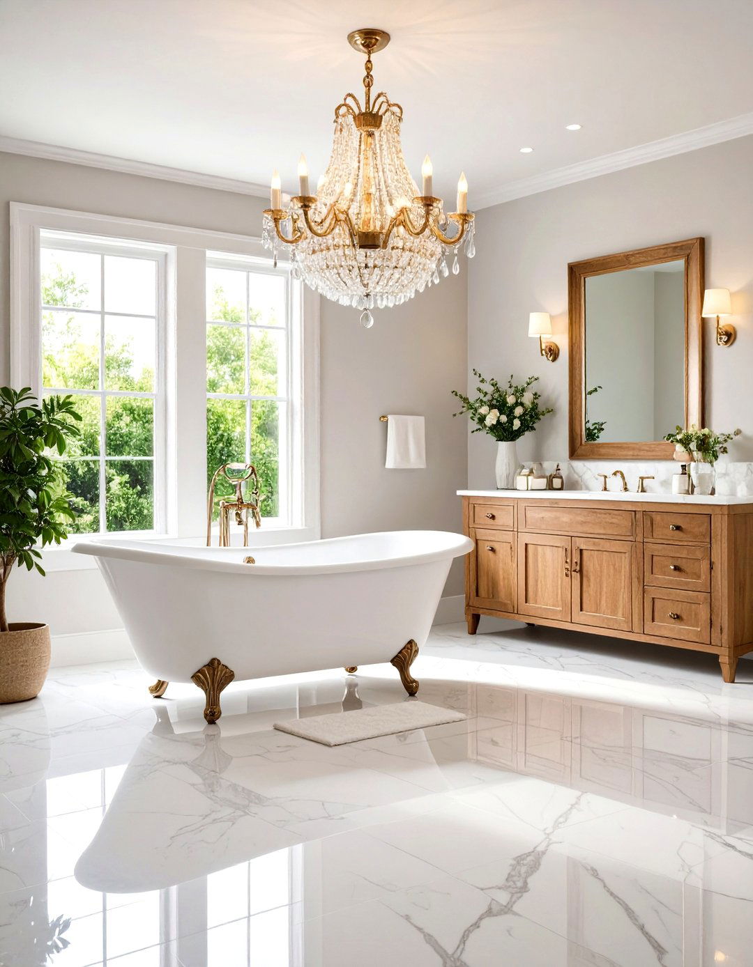 The Classic Freestanding Tub Bathroom - 30 large bathroom ideas