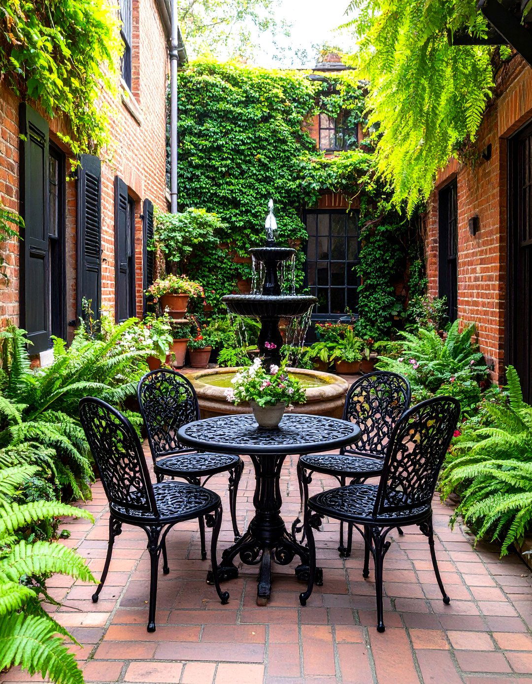 The Classic French Quarter Courtyard - 30 backyard furniture ideas