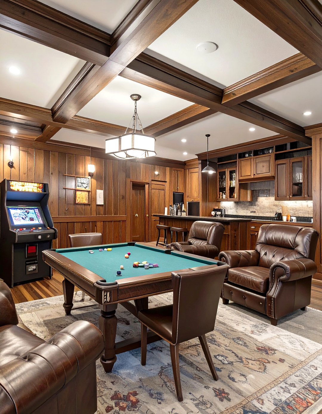 The Classic Game Room and Lounge - 30 basement remodeling ideas
