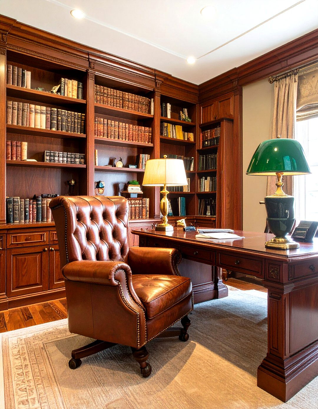 The Classic Gentlemans Study Home Office - 30 mens home office ideas