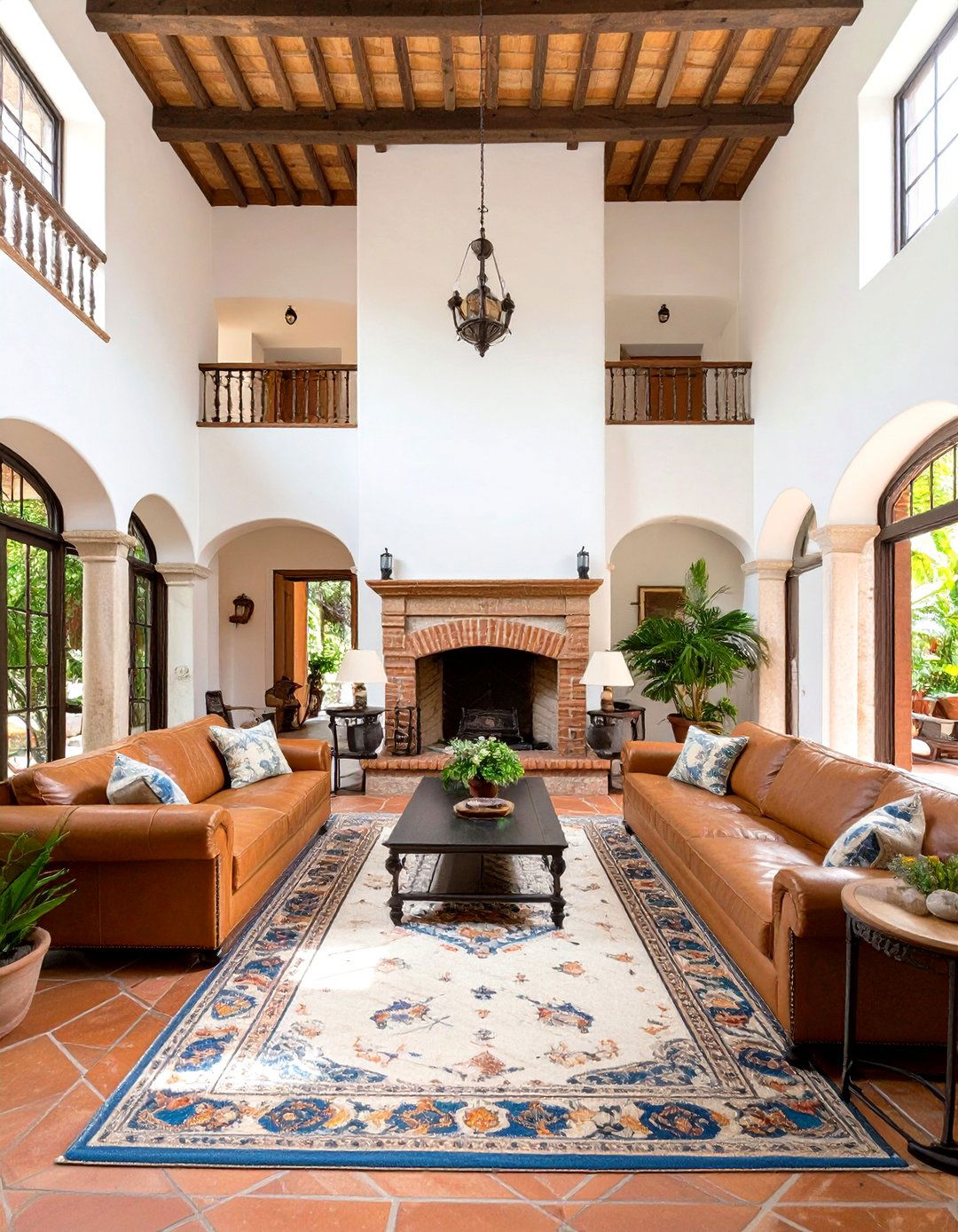 The Classic Hacienda Courtyard Living Room - 30 mexican interior design ideas