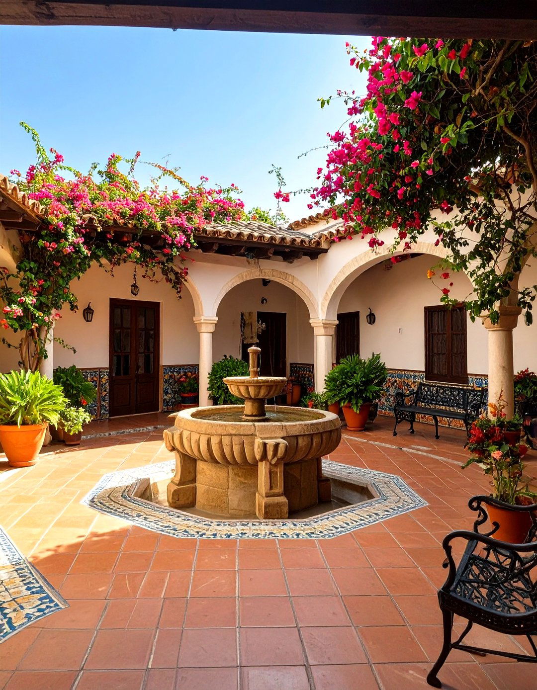 The Classic Hacienda Courtyard - 30 mexican house design ideas