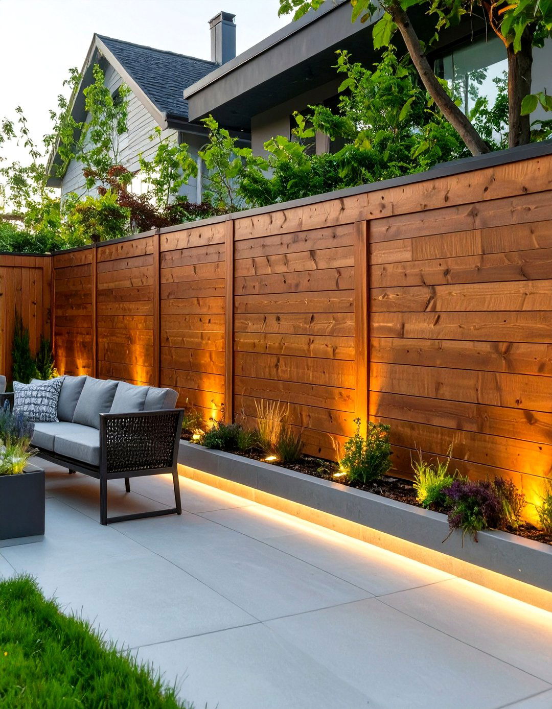 The Classic Horizontal Wood Fence - 30 backyard privacy fence ideas