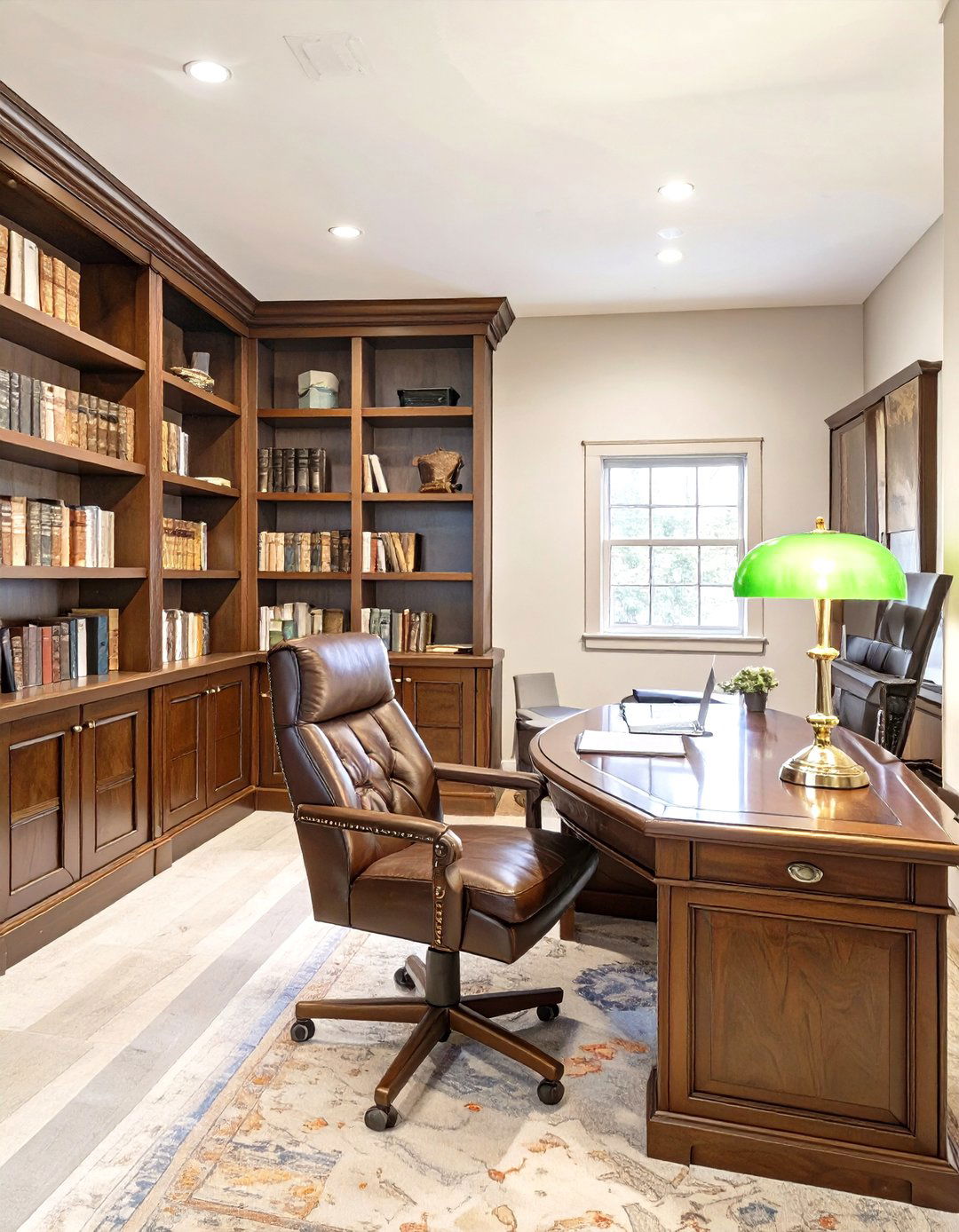 The Classic Library Basement Office - 30 basement office ideas no windows