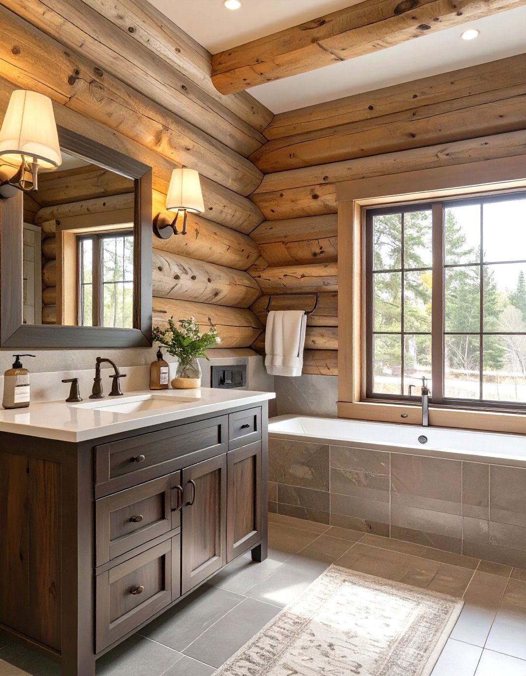 30 Cabin Bathroom Ideas for a Rustic Spa Experience