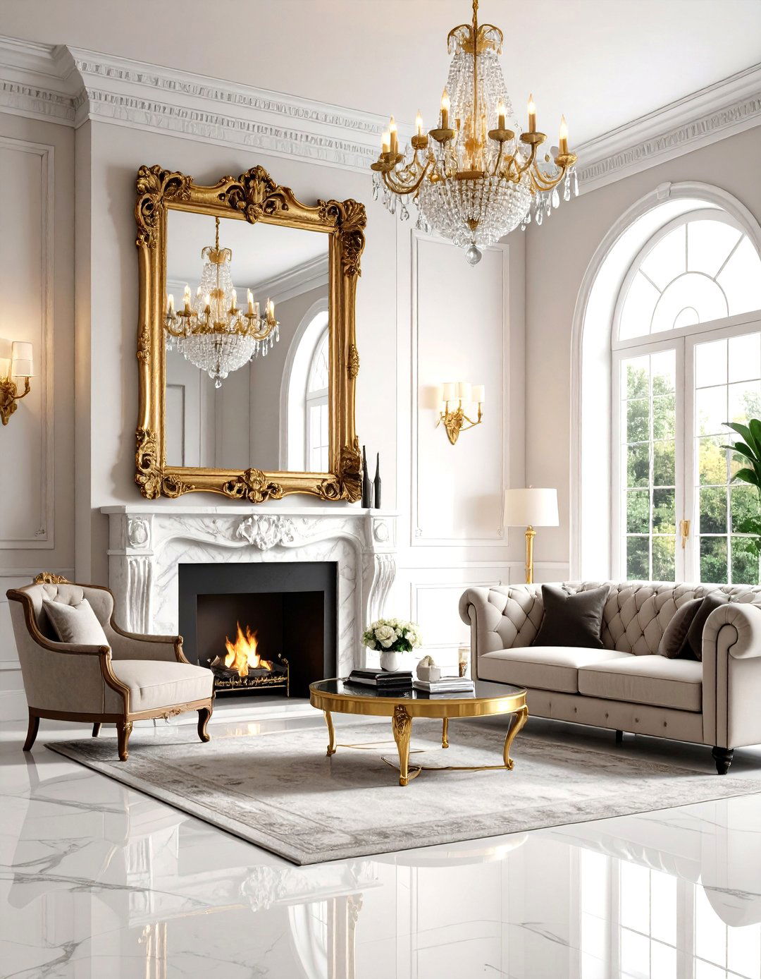 The Classic Mantel Mirror - 30 living room mirror ideas