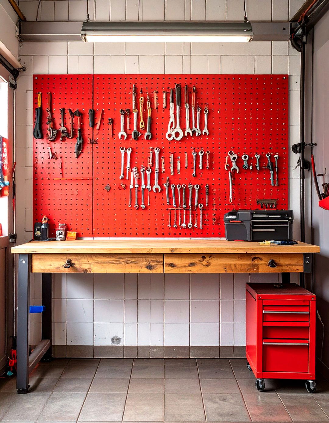 The Classic Mechanics Garage Pegboard - 30 garage pegboard ideas