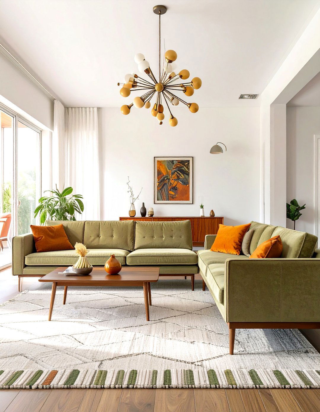 The Classic Open Plan Living Room - 30 mid century interior design ideas