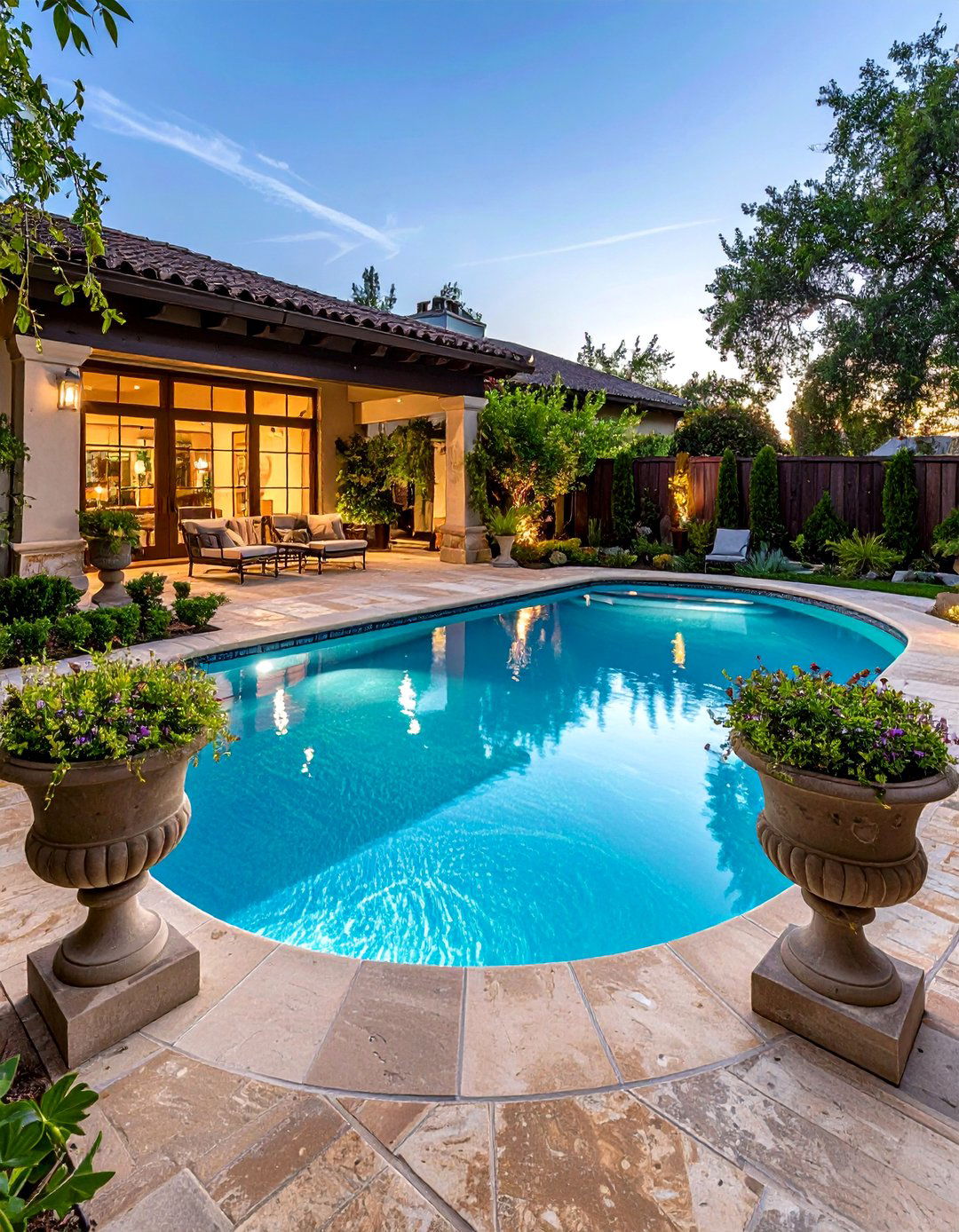 The Classic Roman End Pool - 30 backyard ideas with pool