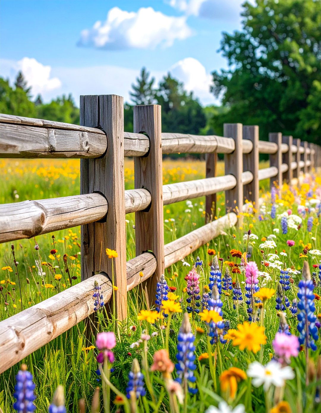 The Classic Split Rail Fence - 30 low cost garden fence designs