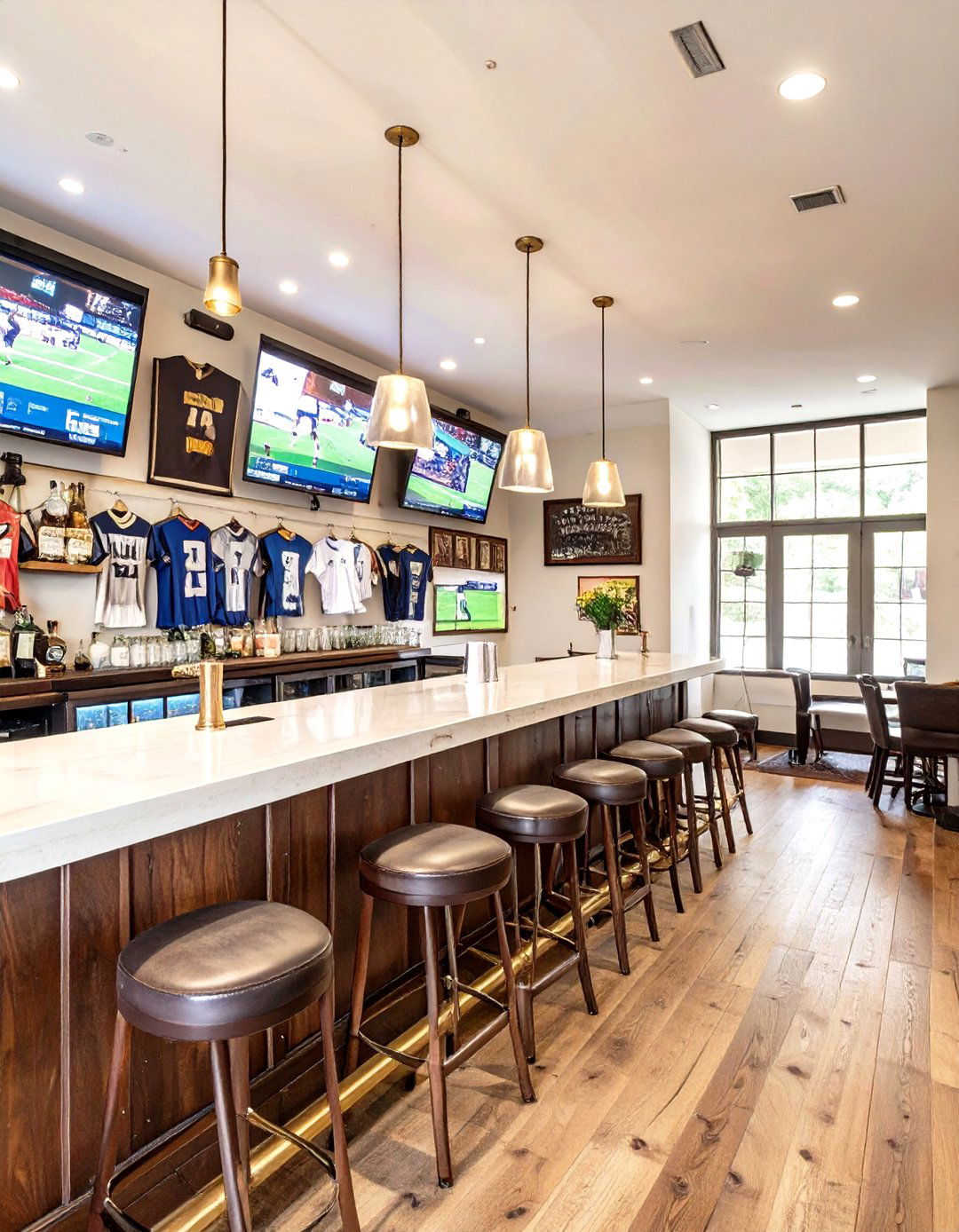 The Classic Sports Pub Bar - 30 man cave bar ideas