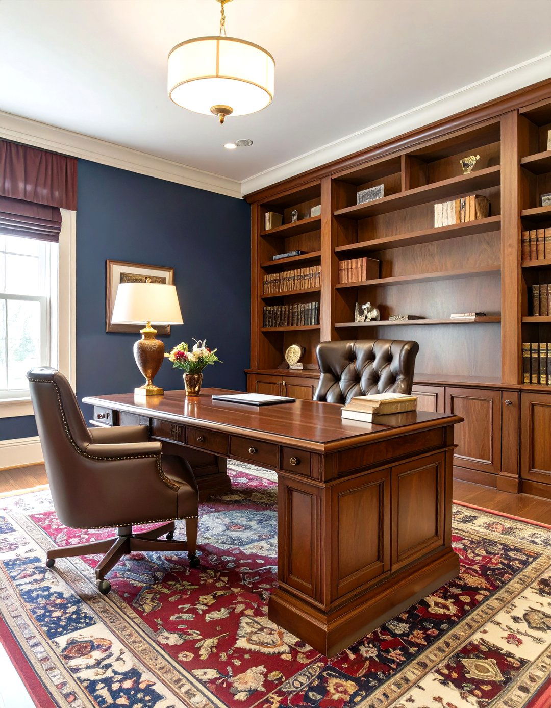 The Classic Traditional Office - 30 office decorating ideas for work