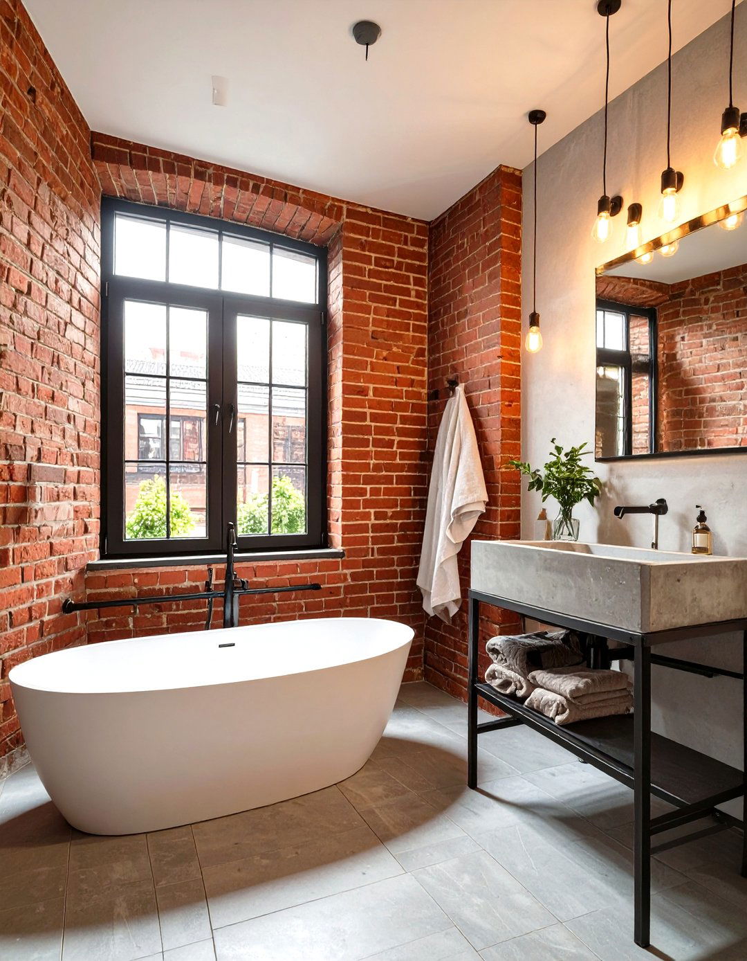 The Classic Warehouse Loft Bathroom - 30 industrial bathroom ideas
