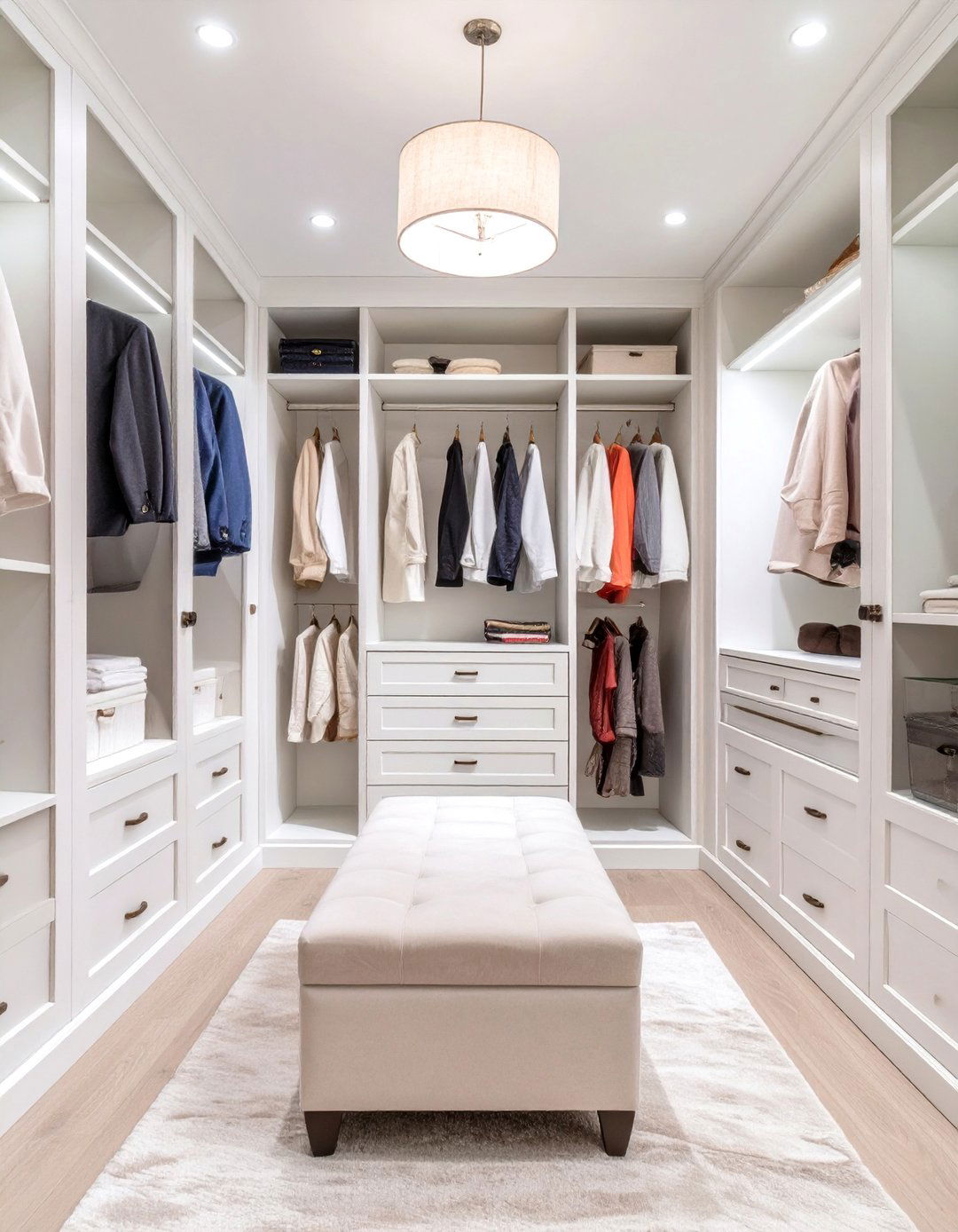 The Classic White Walk In Closet - 30 closet system ideas