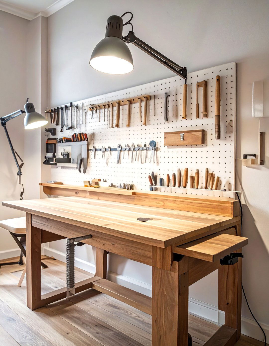 The Classic Woodworkers Garage Workbench - 30 garage work bench ideas