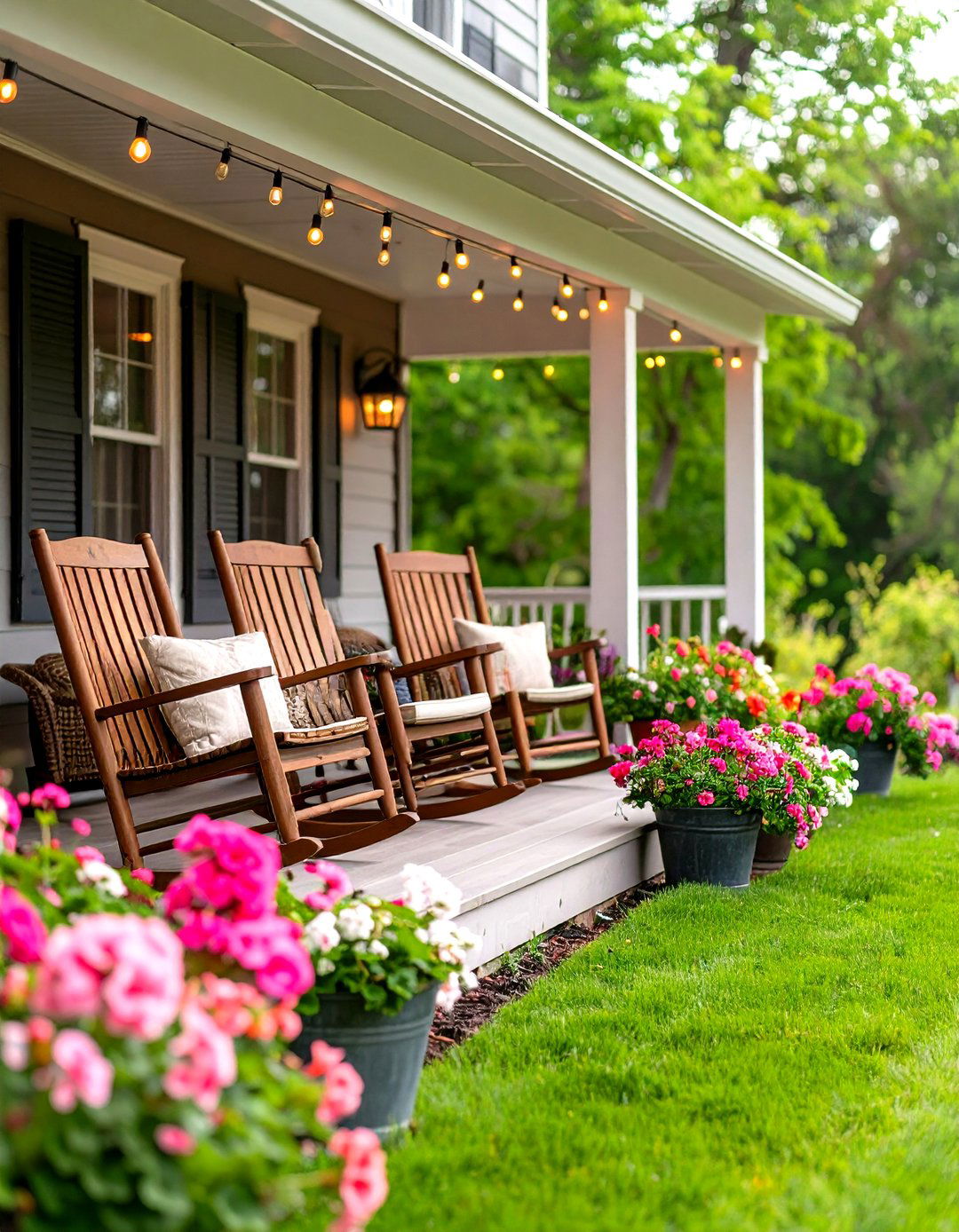 The Classic Wraparound Porch Oasis - 30 farmhouse landscaping ideas