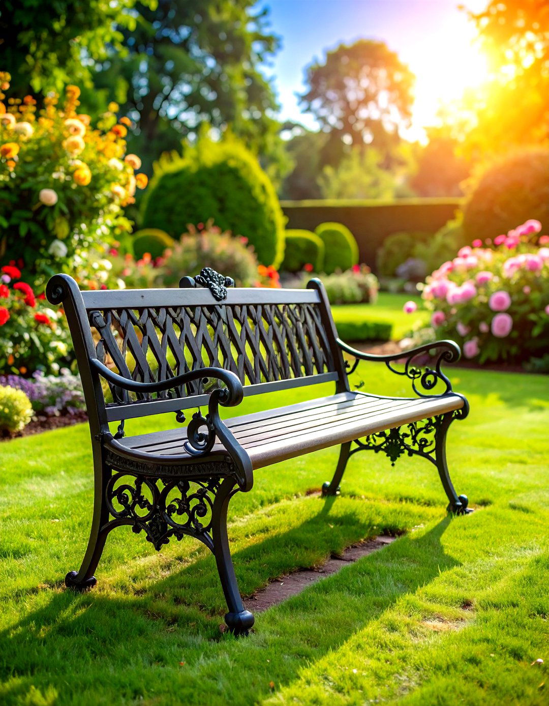 The Classic Wrought Iron Garden Bench - 30 garden bench ideas