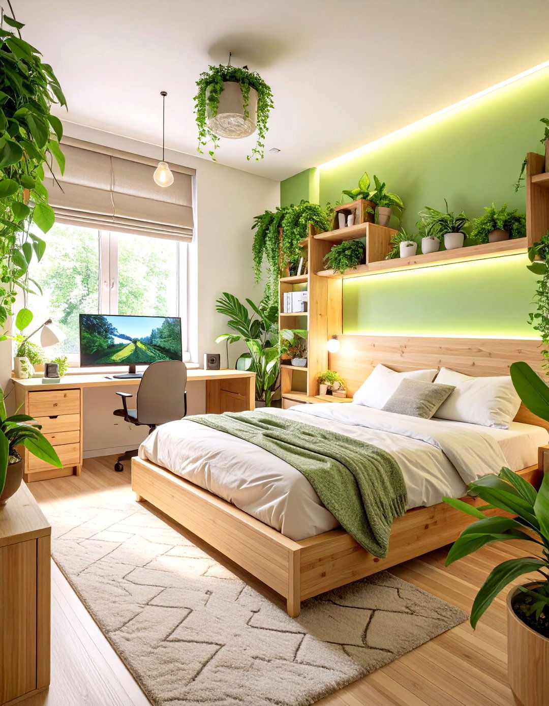 The Clean and Green Gamer Bedroom - 30 gamer bedroom ideas