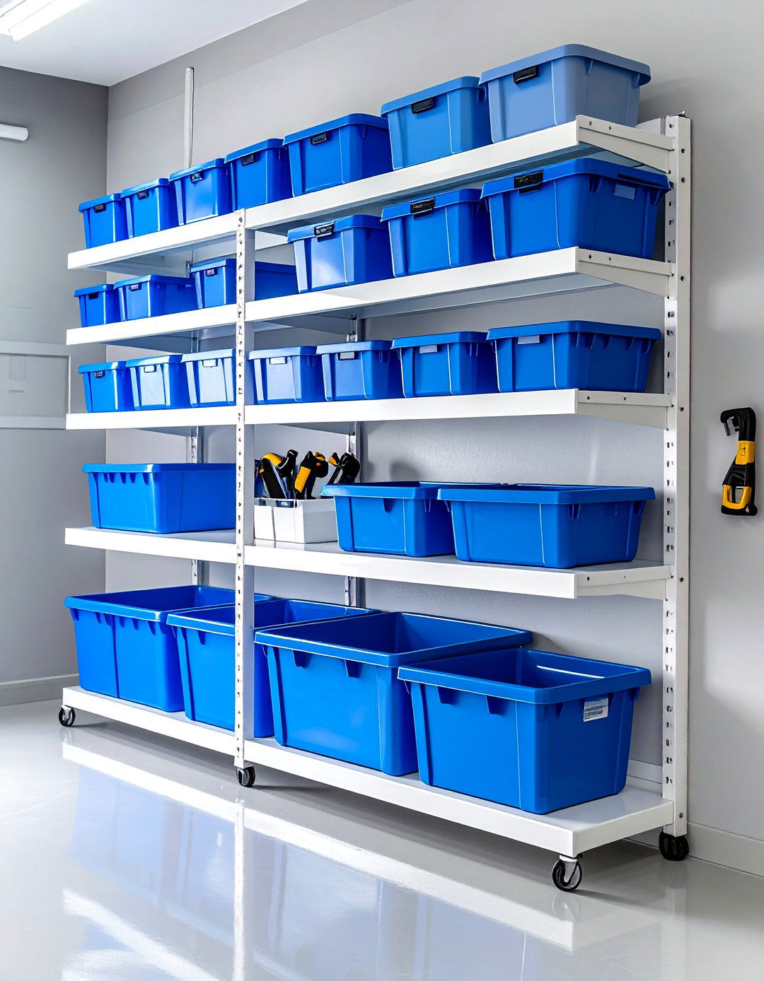 The Clean and White Garage Shelf Design - 30 garage shelf ideas