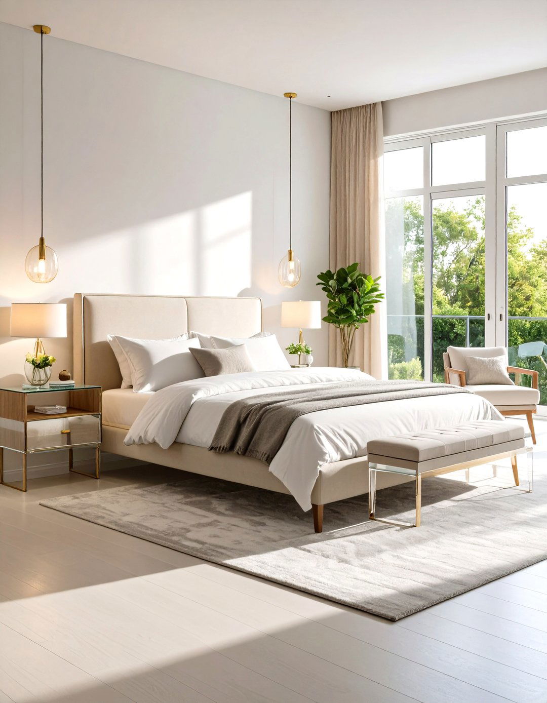 The Clear Acrylic Furniture Layout - 30 layout ways to arrange a small bedroom ideas