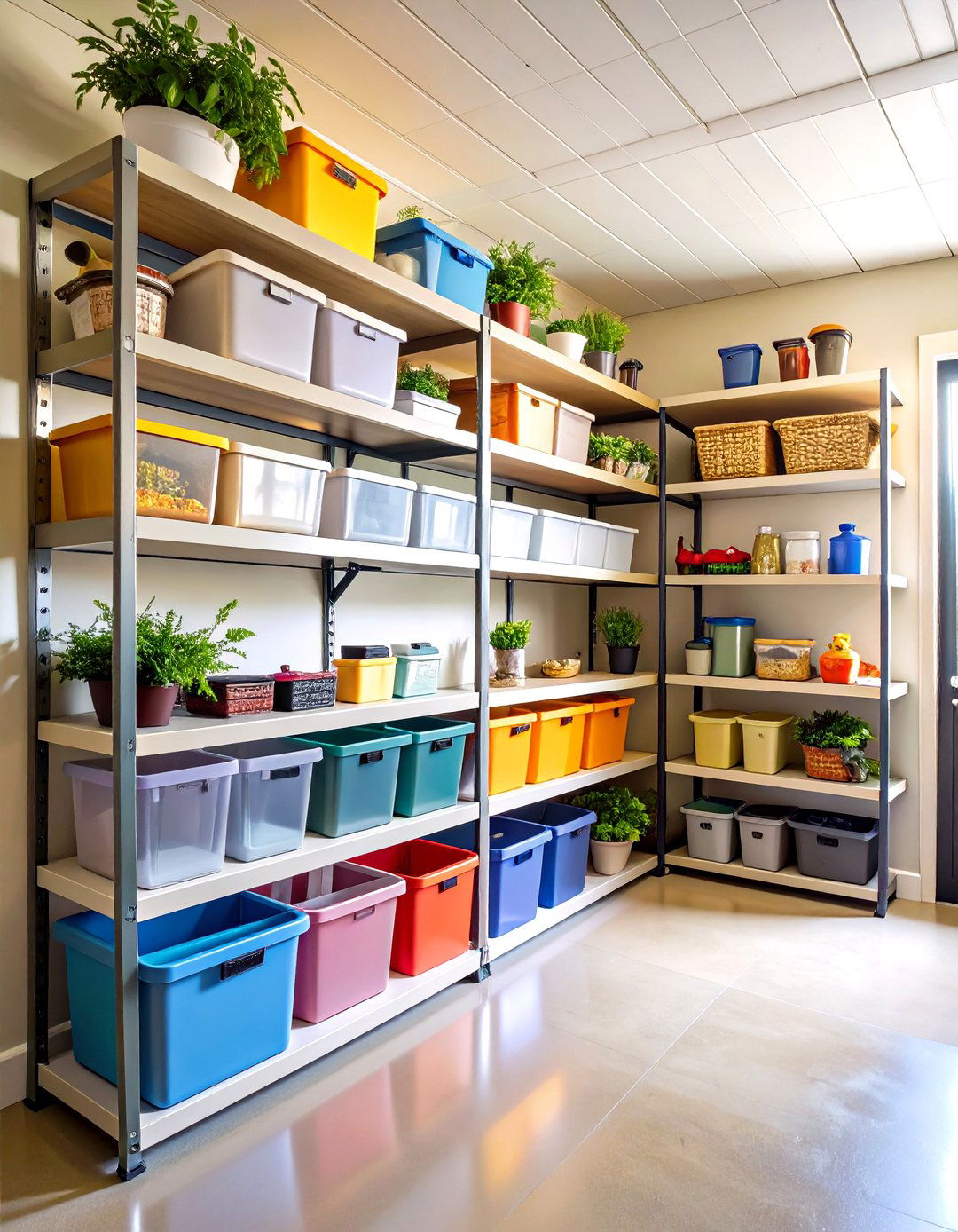 The Clear Bin Garage Shelf Strategy - 30 garage shelf ideas