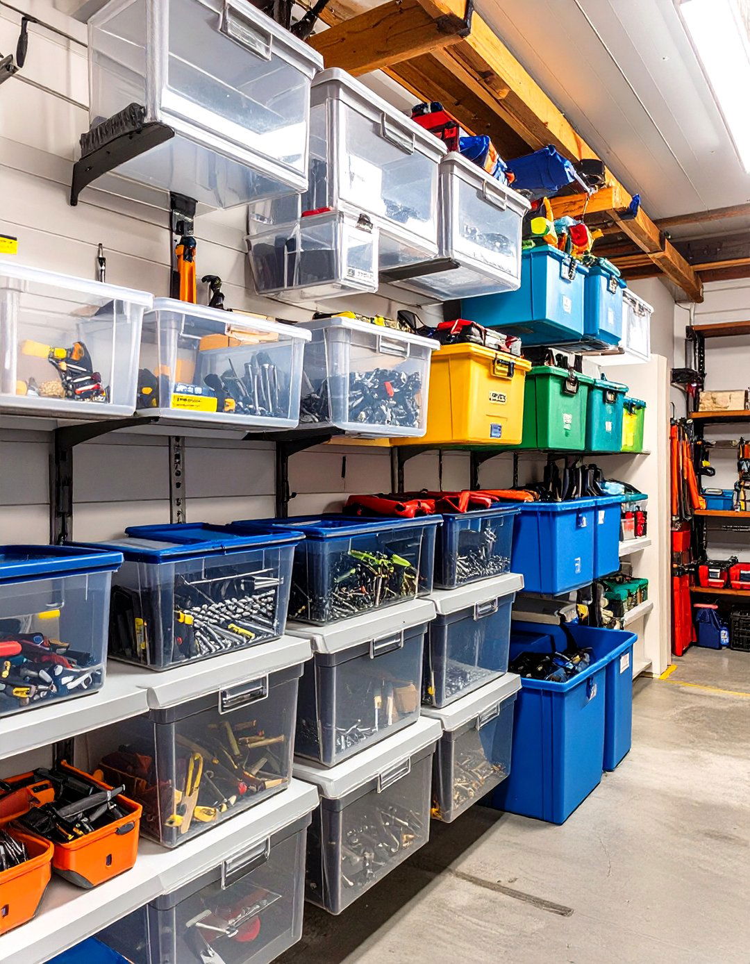 The Clear Container Clarity Method - 30 garage tool organization ideas