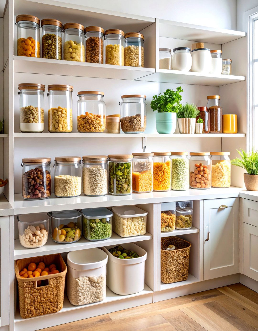 The Clear Container Pantry Transformation - 30 kitchen cabinet organization ideas