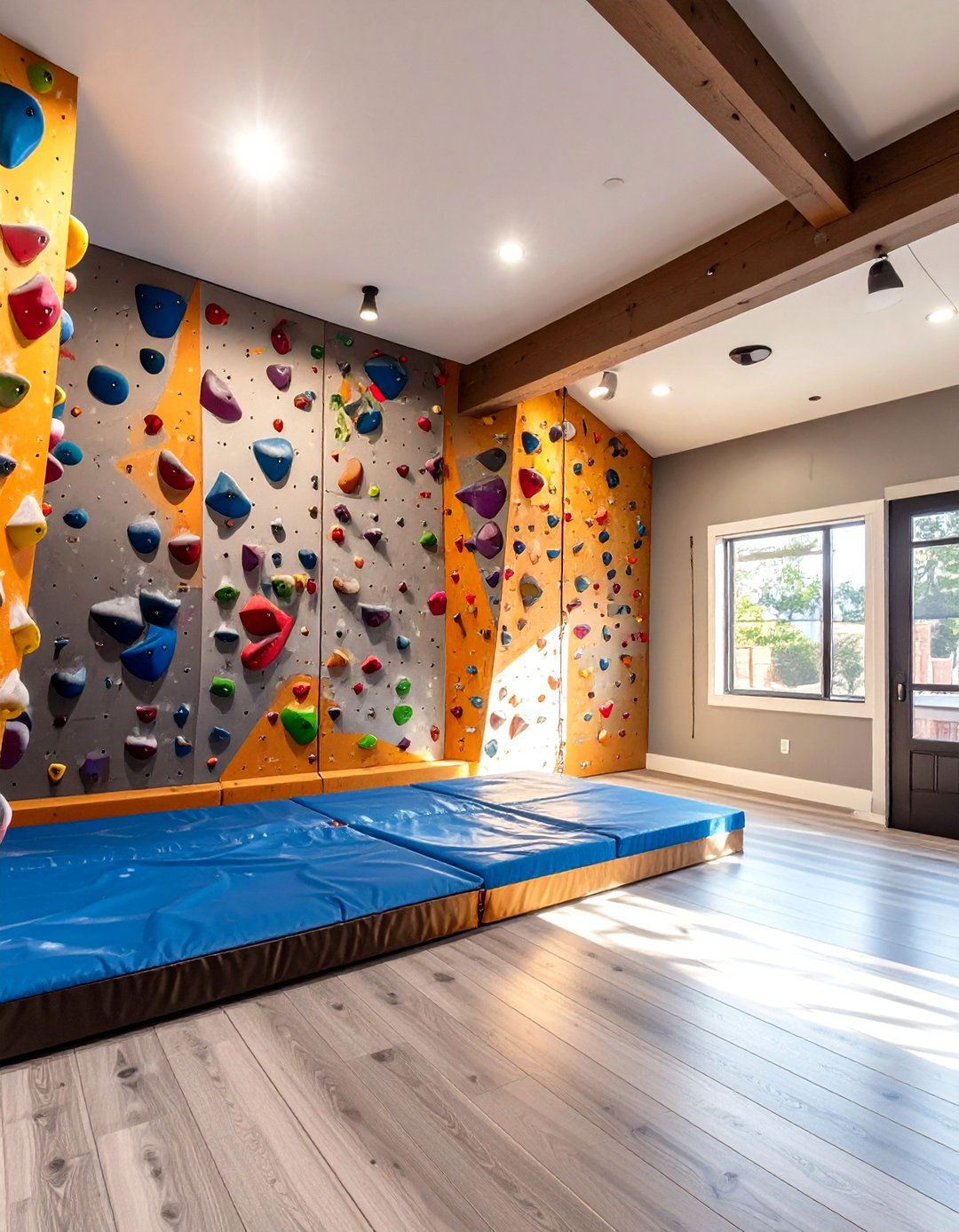 The Climbing and Bouldering Garage Gym - 30 garage home gym ideas
