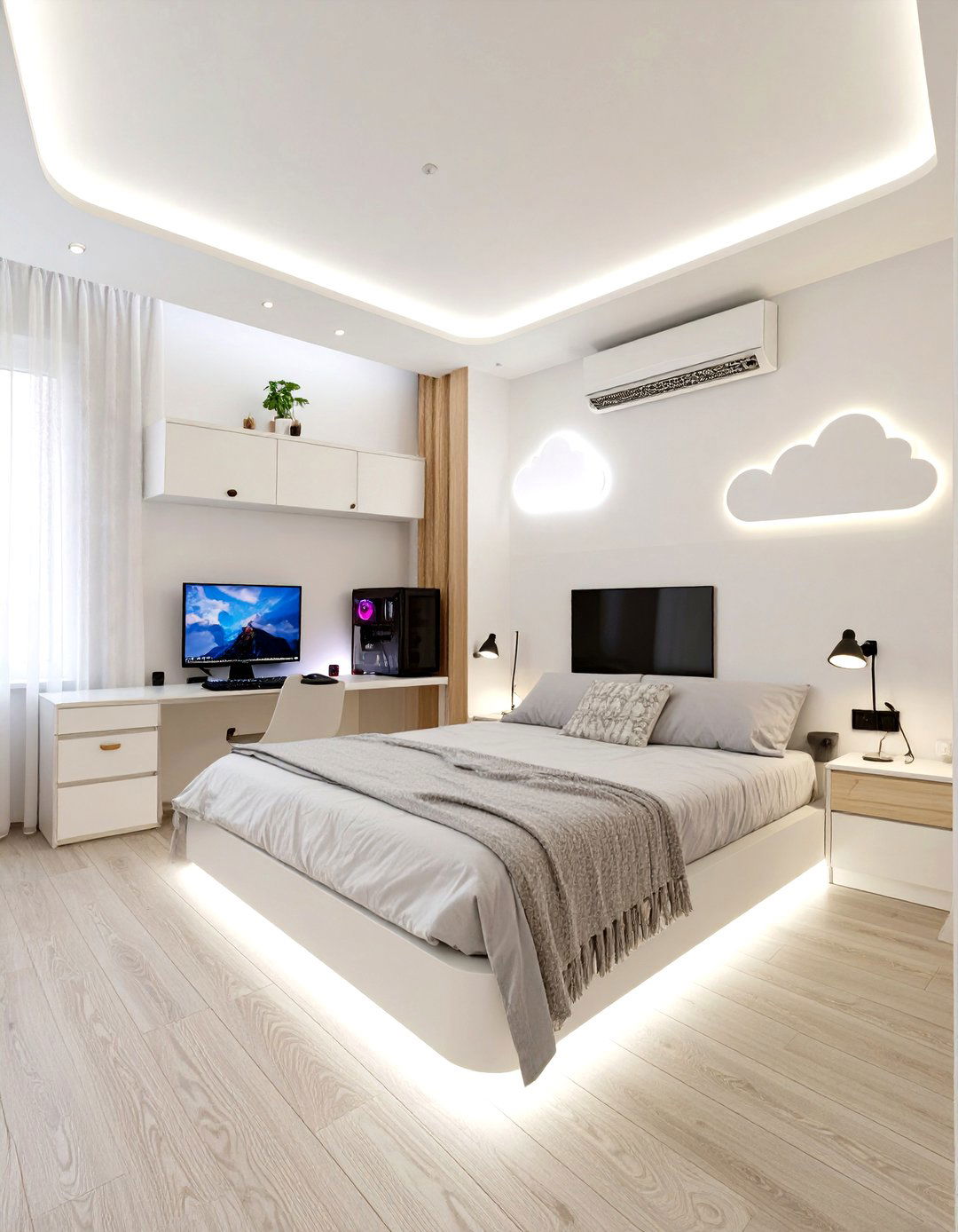 The Cloud Gaming Bedroom - 30 gaming bedroom ideas