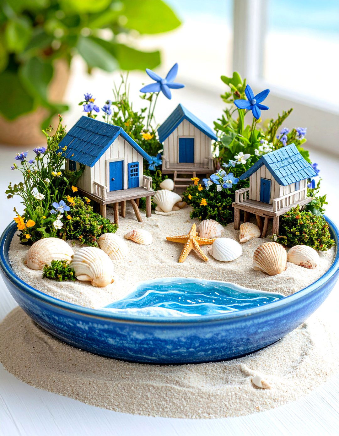 The Coastal Beach Fairy Garden - 30 large outdoor fairy garden ideas