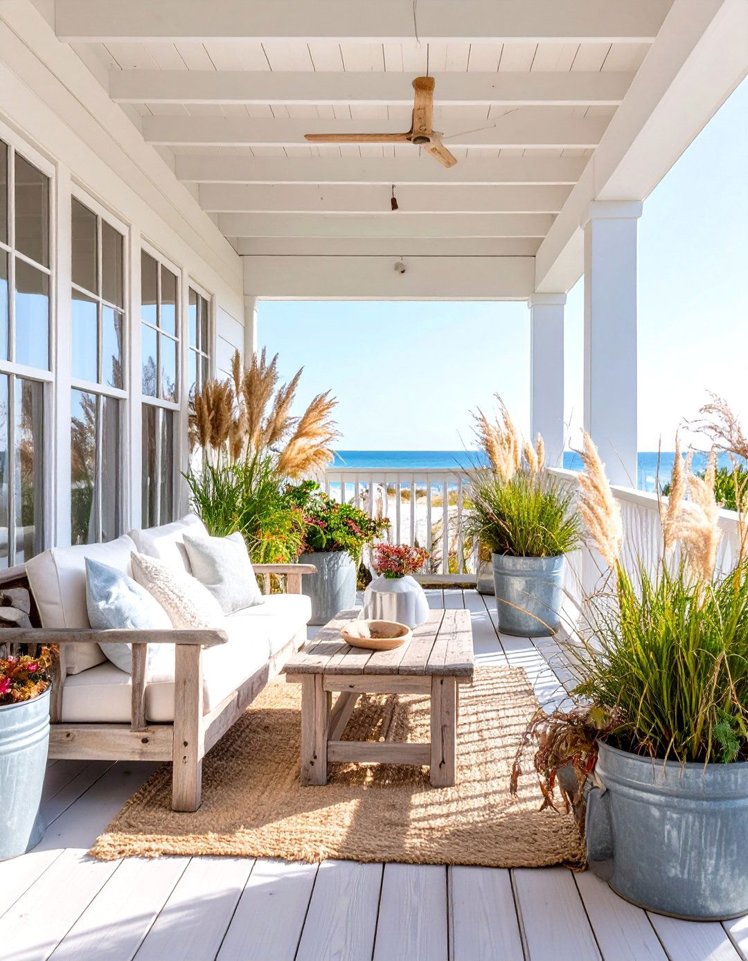 The Coastal Beach House Balcony Garden - 30 balcony garden ideas