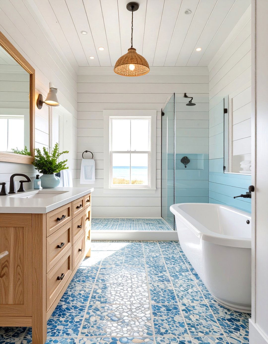 The Coastal Beach House Bathroom - 30 bathroom layout ideas