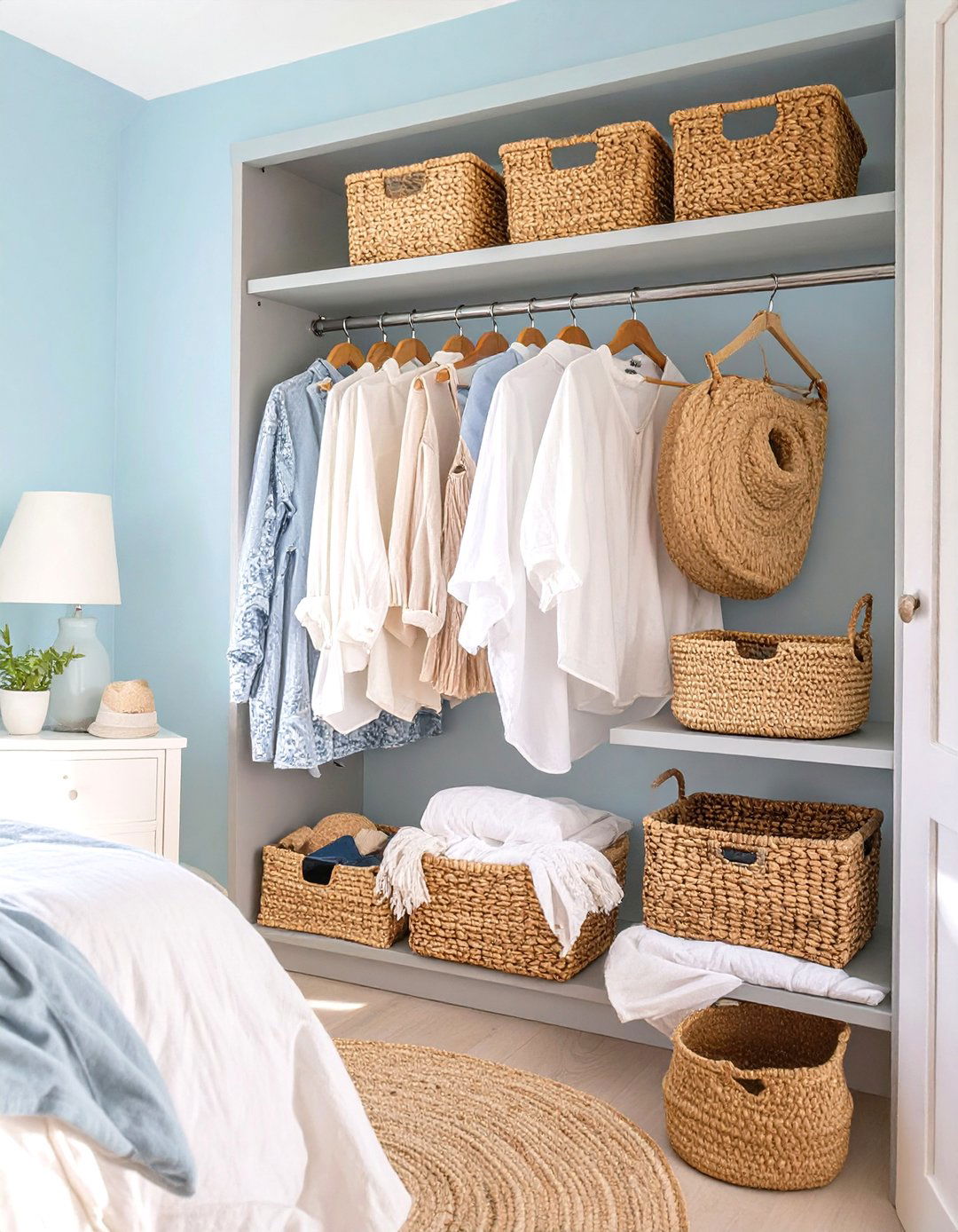 The Coastal Beach House Closet - 30 open closet ideas